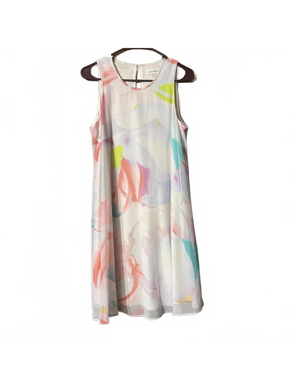 Calvin Klein Sleeveless Abstract Print Dress Size 10